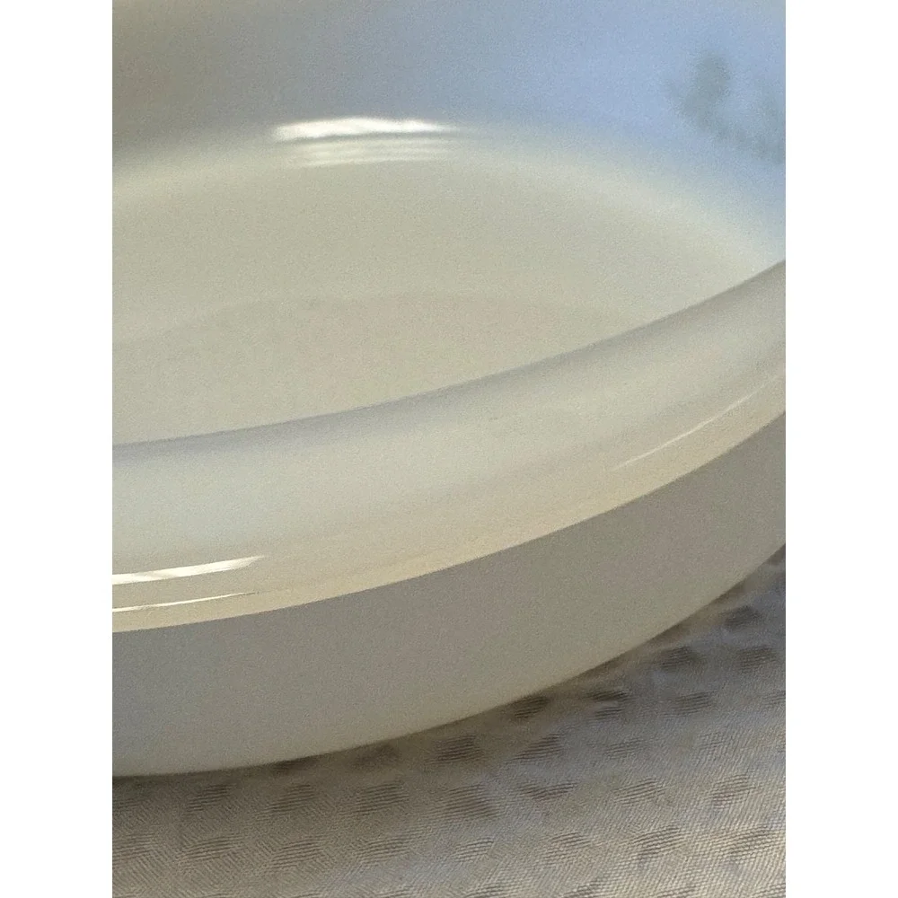 Vintage Glasbake Green Daisy Round 8
